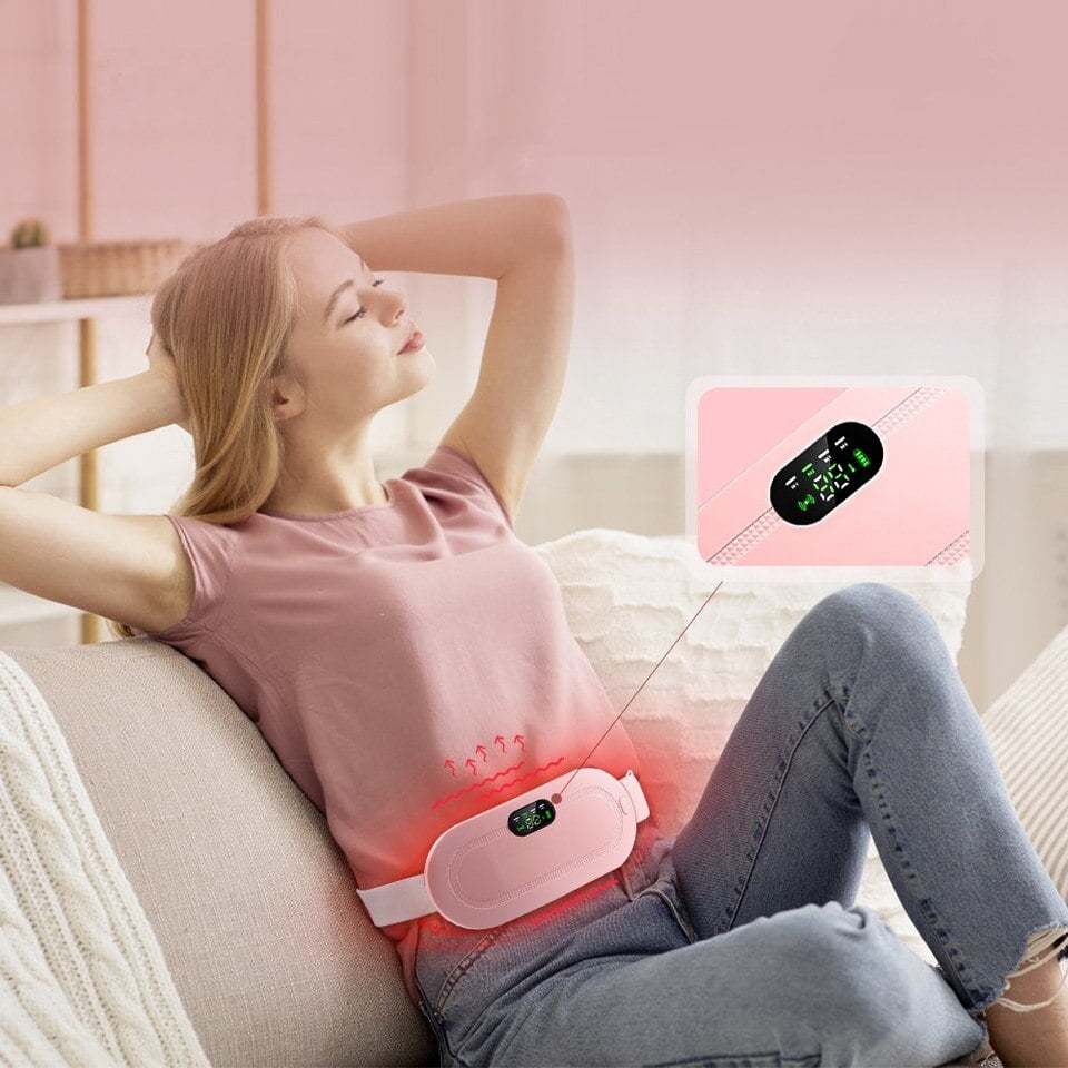 heated vibration therapy device for menstural cramps