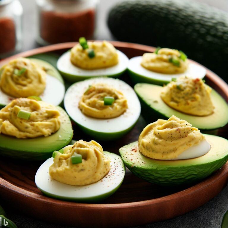 Keto Avocado Deviled Eggs
