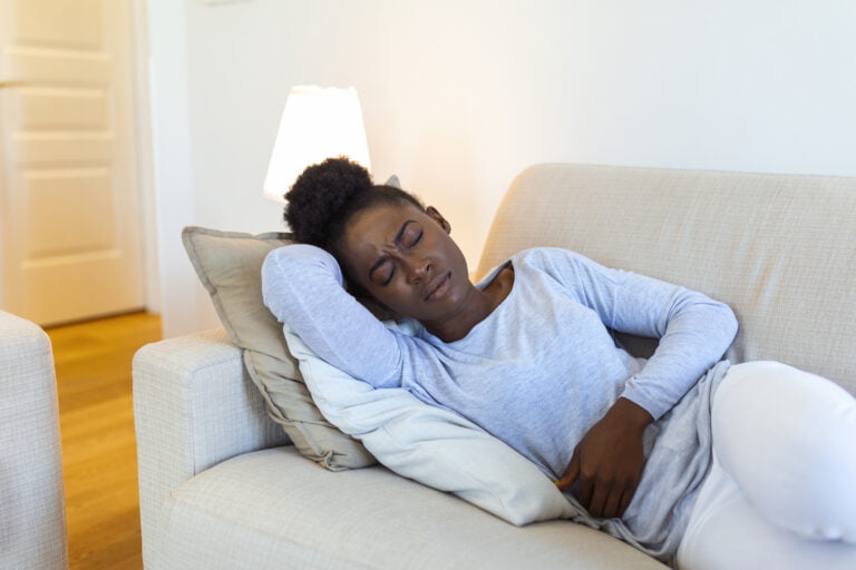 woman having stomachache - gut health