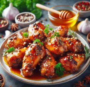 Honey Garlic Sauce on chicken