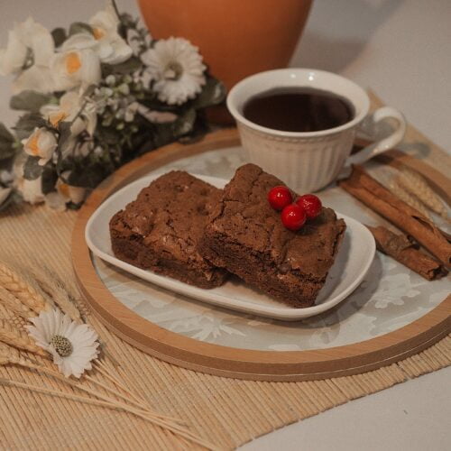 gluten-free brownies and Cinnamon Sticks Beside Cup of Coffee