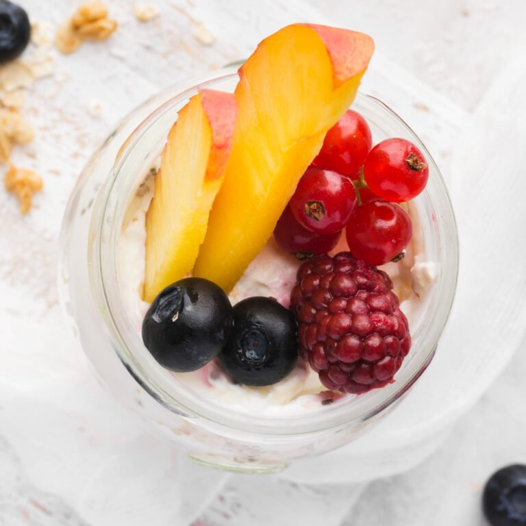 Chia pudding topped with fruit | placeholder for 21 day anti-inflammatory diet PDF