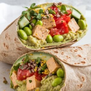 Edamame and Avocado Breakfast Wrap