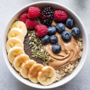 High Protein Quinoa Breakfast Bowl