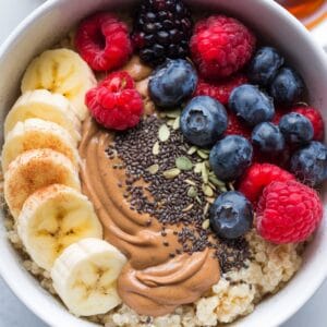 High Protein Quinoa Breakfast Bowl