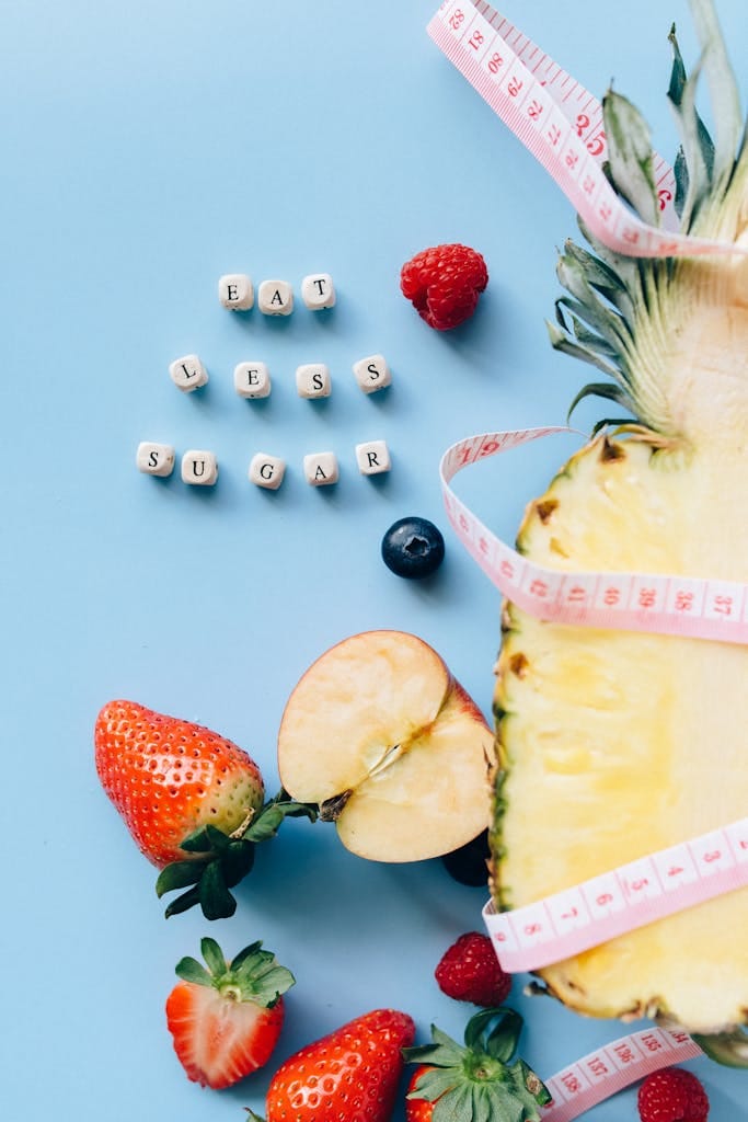 A vibrant composition featuring fresh fruits and health-conscious messaging. | The One Snack That Keeps Your Blood Sugar in Check—And Tastes Amazing Too