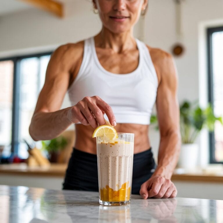 woman taking protein shake | Pre- or Post-Workout? The Surprising Best Time to Drink Protein for Max Results | Milk vs. Water for Protein Shakes: Which Helps Build More Muscle?