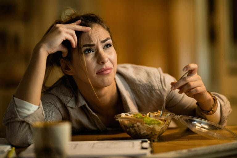 woman eating sad | Weight Loss Saboteurs! 10 'Healthy' Foods Secretly BLOCKING Your Fat Loss (Plus 10 Simple Swaps)