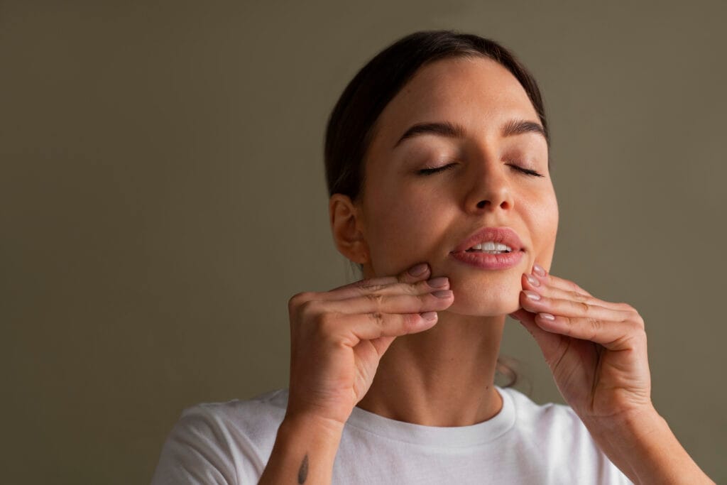 woman doing facial yoga | Melt Your Double Chin in 7 Days: This 5-Minute 'Jawline Sculpting' Trick Works!