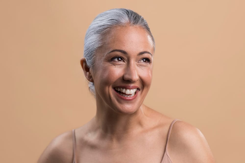 mature woman with ageless skin