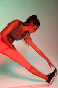 woman stretching