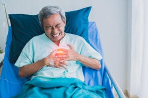 elderly man with chest pain