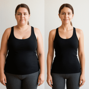 woman weight loss before and after