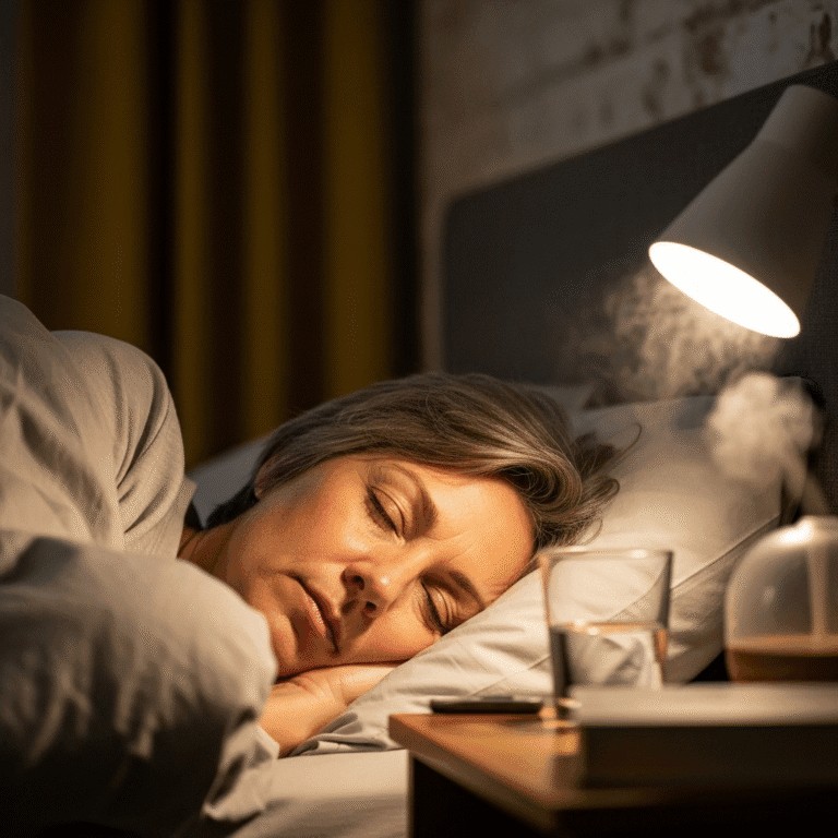 senior woman sleeping