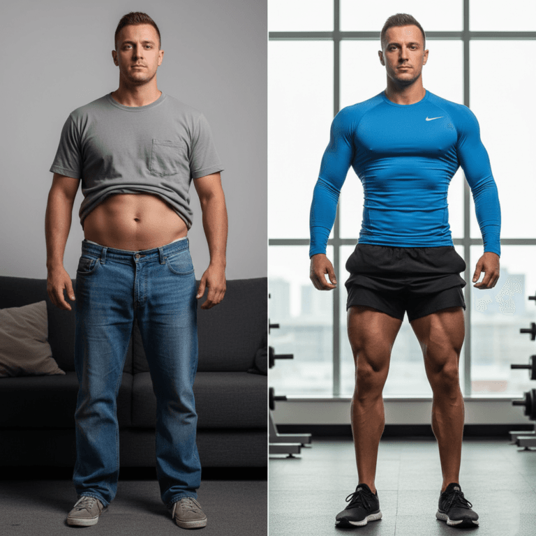 before and after dad transformation